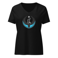 Image 4 of Women’s relaxed v-neck t-shirt - Rebel Loon Water