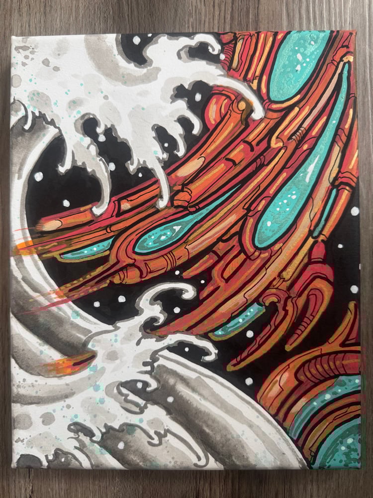 Image of Tim Lehi “Tech Invasion” Painting