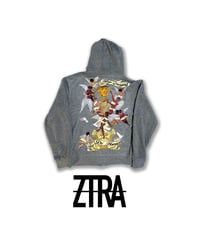 Image 5 of "Pray For De' Homies" Zip- Up Hoodie [HEATHER]