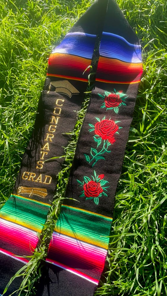 Image of Roses - Sarape Graduation Sash