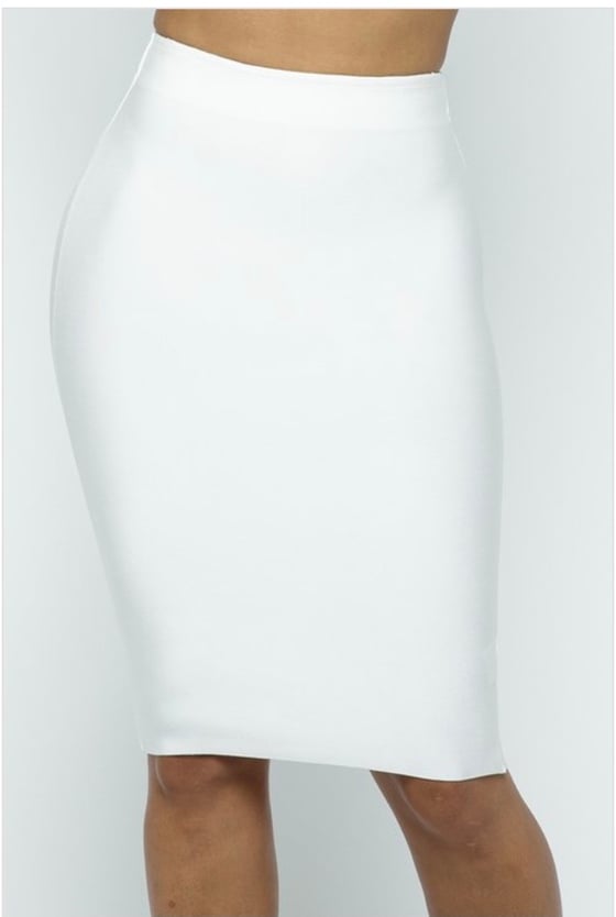 Image of White Bandage Skirt