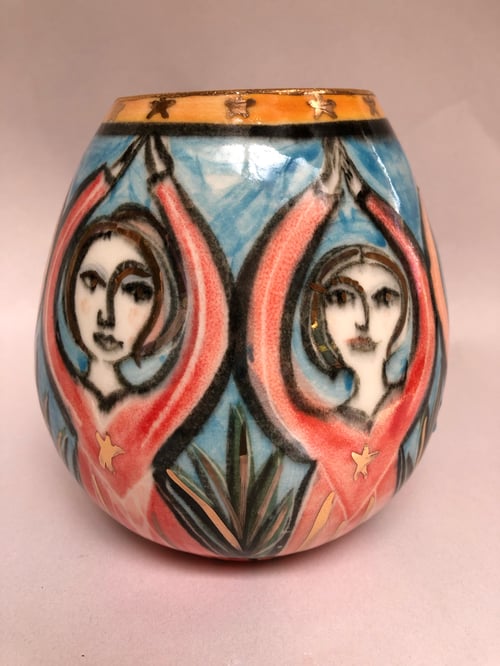 Image of Fairytales,Large vase,Praying ladies. 