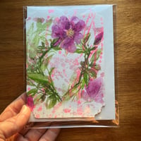 Image 1 of “rosy” handpainted card