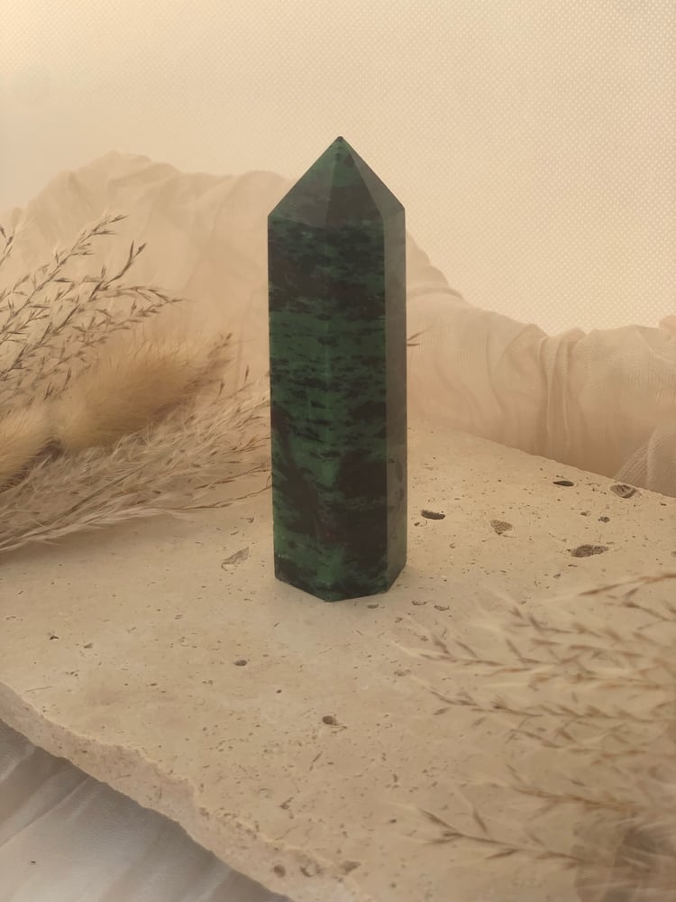 Image of Anyolite (Ruby in Zoisite) Towers