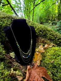 Image 2 of Indian Agate and Brass Smaller Chain Necklace 