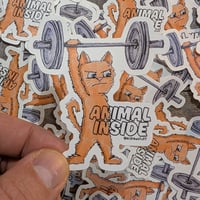 Image 2 of Animal Inside Muther Fluffer 3" Sticker