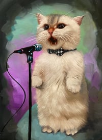 Image 1 of "I will always meow you!" Original painting