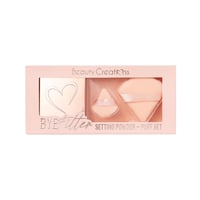 Image 2 of Beauty Creations Pink Cloud Setting Powder + Puff Set Talc Free