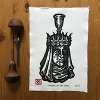 Image 1 of Maiden of the Grail - Lino Print