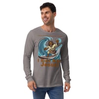 Image 6 of I Ride With Jesus Surfing Unisex Long Sleeve Tee