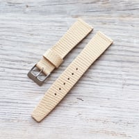 Image 3 of Stitchless Cream Lizard Strap