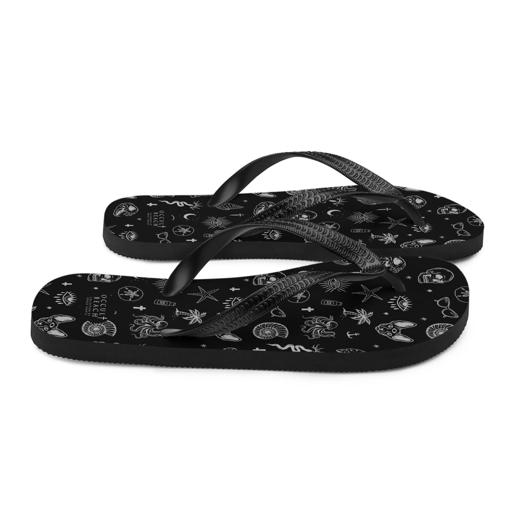 Occult Beach Black Flip-Flops