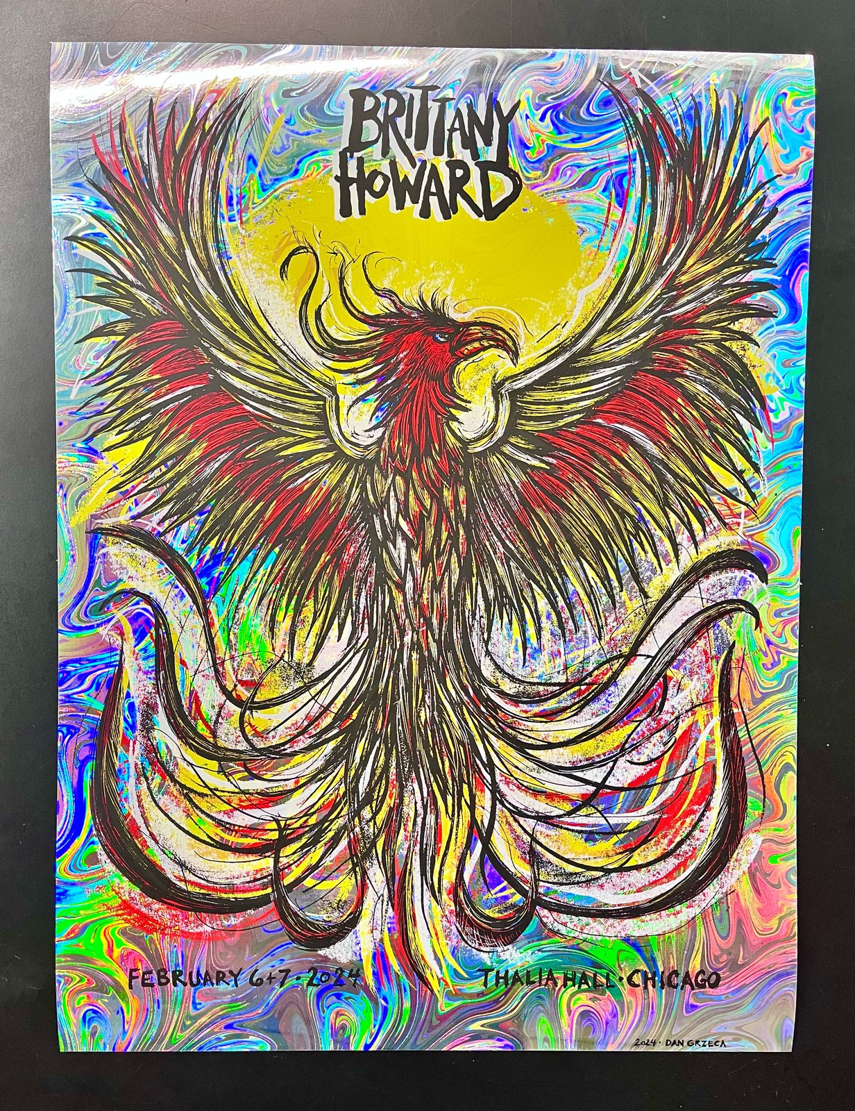 Brittany Howard Swirl Lava Foil | Ground Up Press: Artwork by Dan