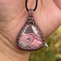 Image 3 of Woven Rhodochrosite Pendant 🩷