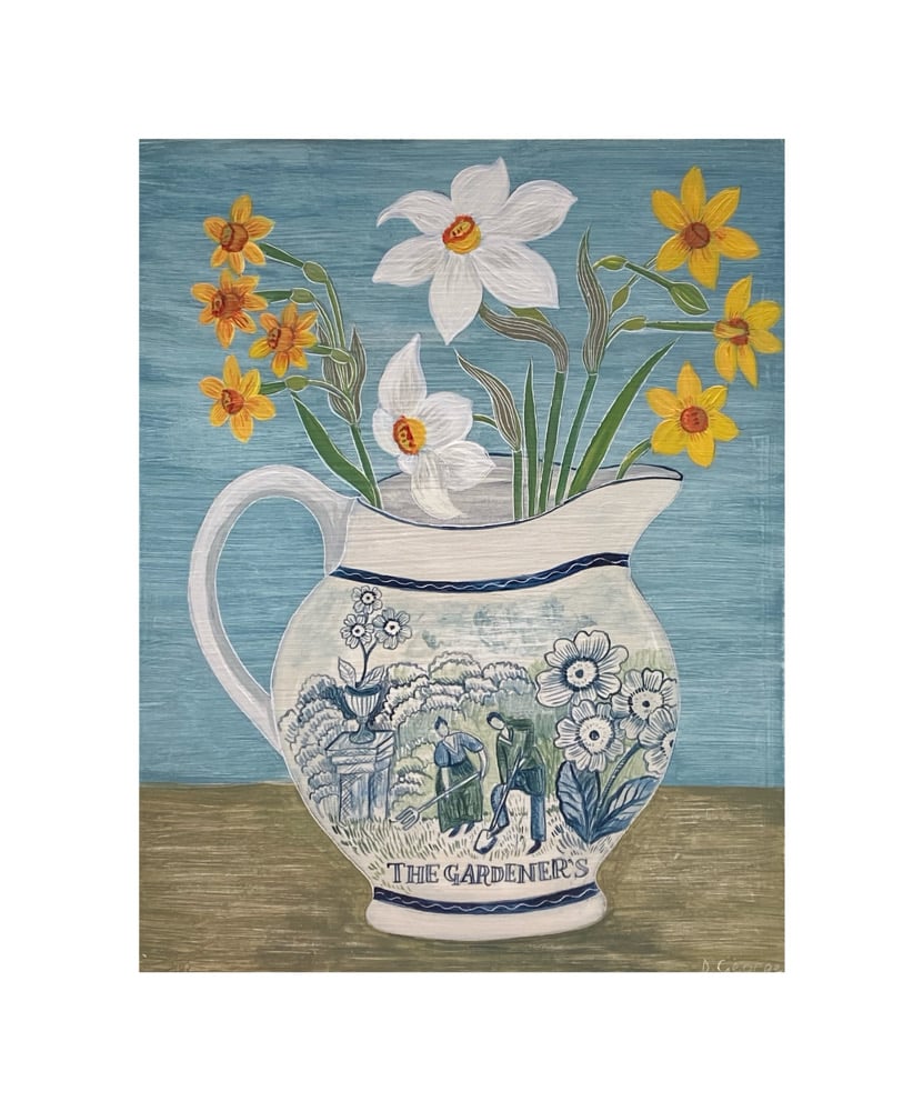 Image of The Gardener’s jug and Daffodils Giclee Print