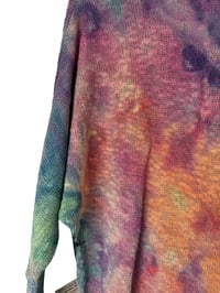 Image 7 of ♻️ UPCYCLED XS/S Cotton Blend Spring Sweater in Bright Overdye Ice Dye