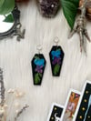 Blue Coffin Earrings