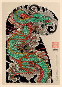 Scott Ellis PRINT - Green dragon halfsleeve