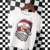 Image 3 of T-SHIRT: Checkerboard Santa