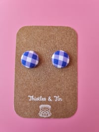 Image 7 of Gingham Fabric Studs