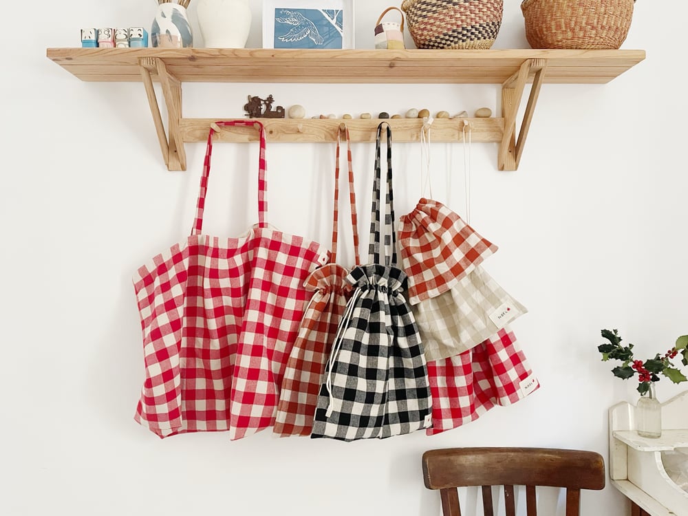 Image of cocon gingham big tote