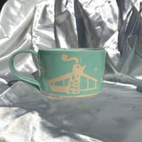 Image 1 of Aqua Retro House Mug