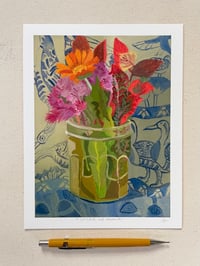 Image 1 of Calendula and Amaranth - Archival Print 