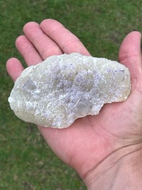 Image 8 of QR Code Fluorite On Druzy Quartz Matrix Specimen| Guizhou China #3065