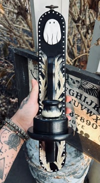 Image 2 of Floral Ghost Candlestick Holder