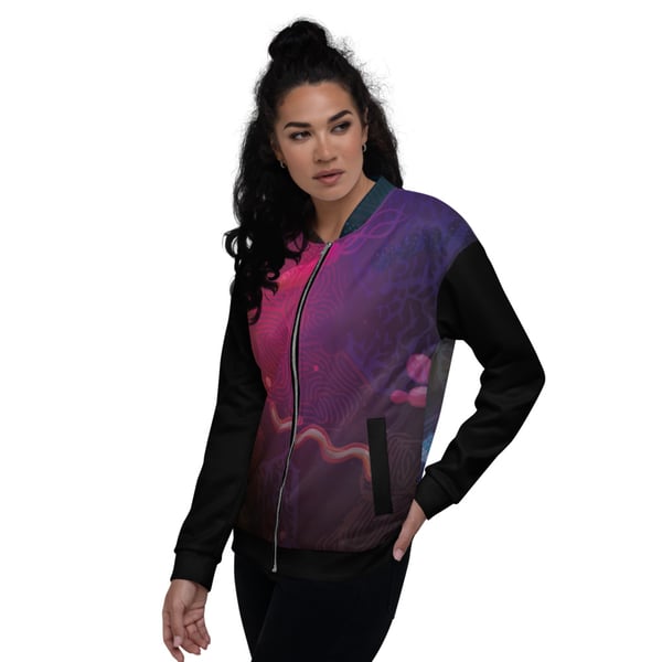 Image of Vivid Microbes Unisex Bomber Jacket