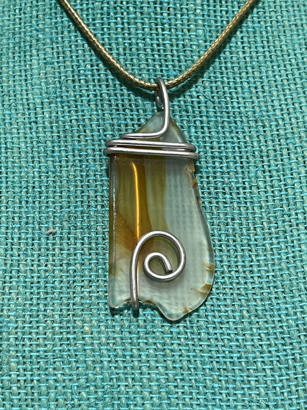 Montana Agate Slice Pendant 