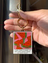 Image 1 of Watermelon Polaroid Enamel Keychain