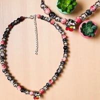 Mickey Mouse glass bead necklace with extender
