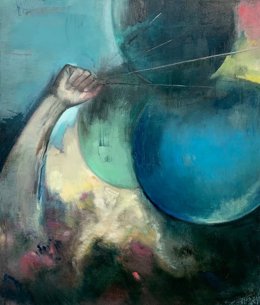 Image of Painting / maleri / "Hold ud" / 60x70 cm