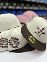 Image 1 of New Era 5950 Country Legend 2.0 Chrome -Burnt Wood- Metallic Silver - Pink