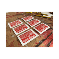 Image 2 of a view from glastonbury tor linocut