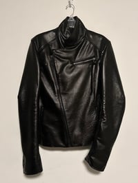 Image 1 of Asymmetrical Leather Jacket