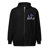 Image 1 of I [PRINCE] MPLS Zip Hoodie (White Text)