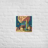 Image 2 of Retro Futurism Space Station Poster