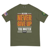 Image 7 of Never Give Up Unisex garment-dyed heavyweight t-shirt