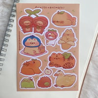 Image 1 of Fruits x Animals sticker sheet