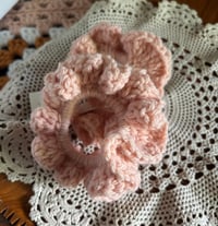 Image 1 of Two Crochet Scrunchies - Soft Pink
