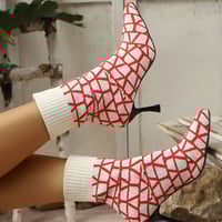 Image 2 of Point Toe Flared Heel Boots