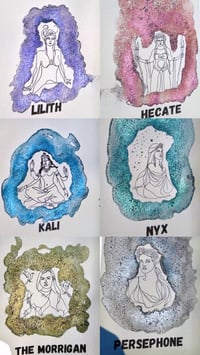 Image 2 of Dark Feminine Watercolor Eco Stone Palette