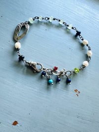 Image 16 of prehnite and pearl charm bracelet