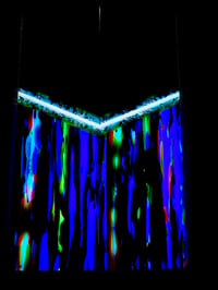 Image 5 of Mammoth Tusk & @Kaoticartworks Overpour Resin GLOW Segmented Knife Scales 