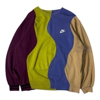 Image 1 of (L-XL ) Nike Crewneck Colorblock Wave "TK" 622