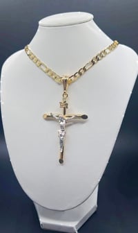 Image 5 of GOLD JESUS CROSS NECKLACE.