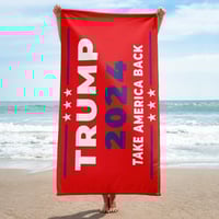 Image 1 of Trump 2024 Take America Back Beach Towel from PatriotsCo.com