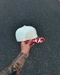 Image 3 of OFF WHITE MAROON LOGO ATLANTA BRAVES CUSTOM FITTED CAP
